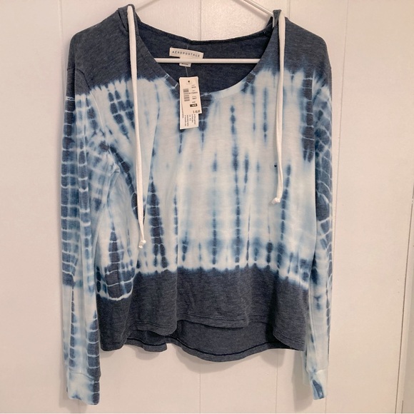 Blue tie dye hoodie - Picture 1 of 3